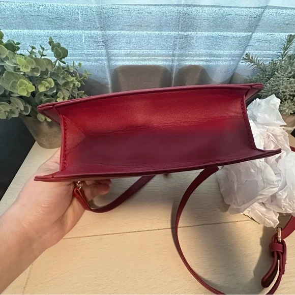 NWOT - Cherry Print Shoulder Mini Bag with Cherry Bag Charm - Picture 6 of 8